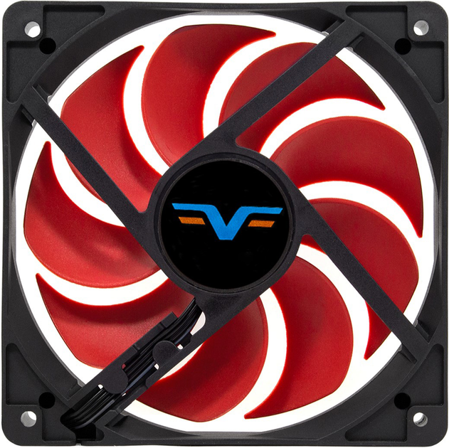 Вентилятор Frime FF120 PWM 4pin (Mb) + Molex 2Ball Bearing 120 мм Black/Red (FF120252BBPWM) - изображение 1