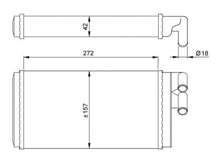 Теплообменник, система отопления салона NRF 50602 NRF (50602) - изображение 1