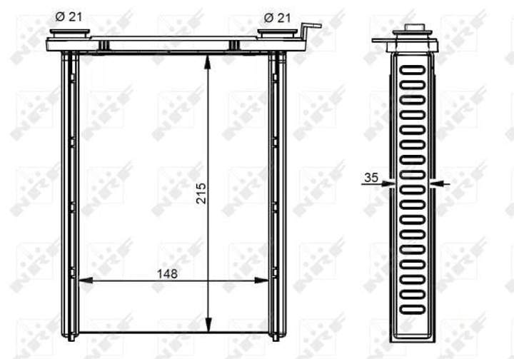 Теплообмінник, система опалення салону NRF 54346 NRF (54346) - зображення 1