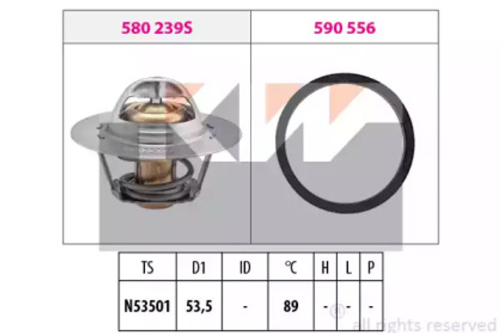 580 297 KW Термостат (аналог EPS 1.880.297/Facet 7.8297) KW (580297) - изображение 1