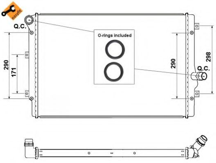 Радиатор, система охлаждения двигателя NRF 53425 NRF (53425) - изображение 1