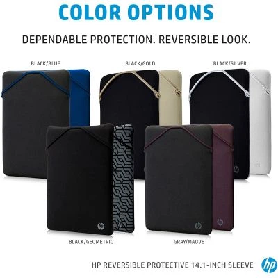 Чехол для ноутбука hp 15.6" Reversible Protective Grey/Mauve Sleeve (2f1w8aa) - изображение 7
