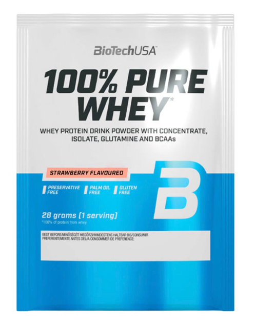 Protein Biotech 100% Pure Whey 28 g Truskawka (5999076238484) - obraz 1