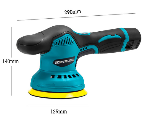 Полірувальна машинка Waxing Polisher D6000 акумуляторна з насадками 2хАКБ 1250W (3_04577) - зображення 6