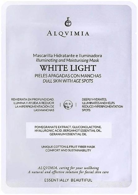 Maska do twarzy Alqvimia Essentially Beautiful White Light Ansiktsmask 1 szt (8420471013088) - obraz 1