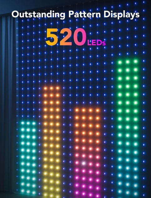 Завіса Govee LED WiFi Bluetooth Curtain Lights (6974316994459) - зображення 4