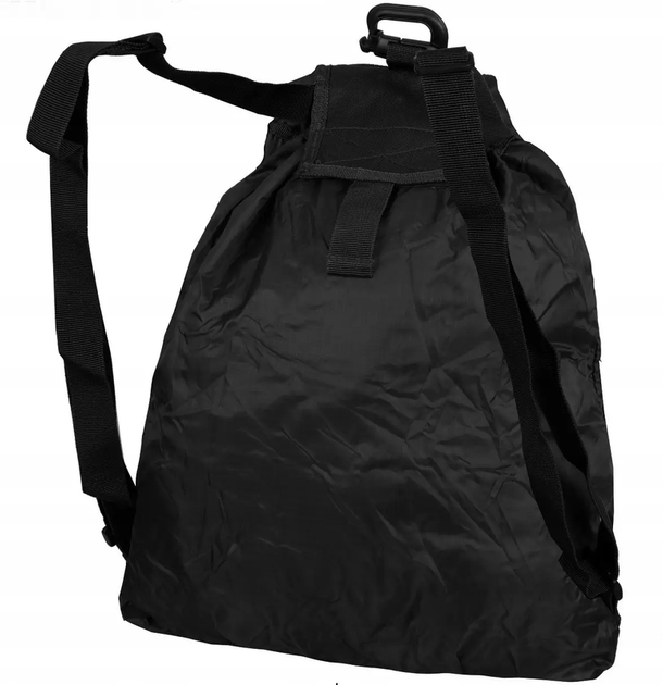 Рюкзак-мішок складний тактичний Mil-Tec Водостійкий 10Л Чорний ROLL-UP RUCKSACK SCHWARZ (14049002-10) - зображення 3