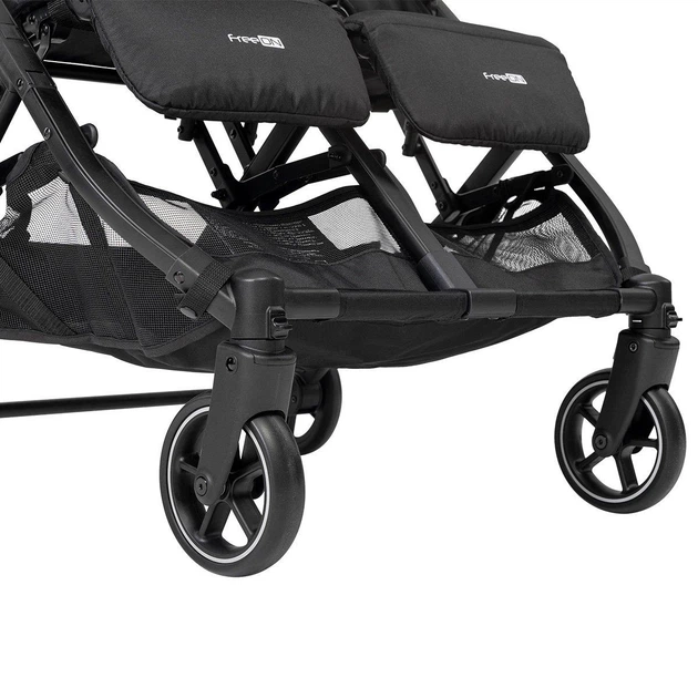 Детская прогулочная коляска для двойни FreeON Active TWIN черно-зеленая - изображение 8