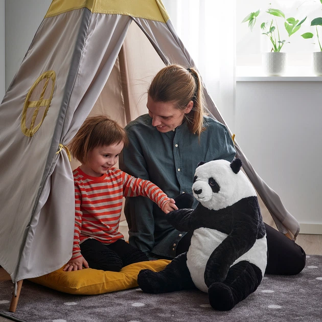 Іграшка м’яка Панда DJUNGELSKOG, 804.028.09 IKEA (Ікея) - Фото 4 Іграшка м’яка Панда DJUNGELSKOG, 804.028.09 IKEA (Ікея) - зображення 4
