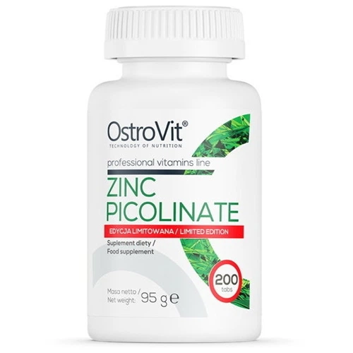 Микроэлемент Цинк для спорта OstroVit Zinc Picolinate 200 Tabs - Фото 1 Микроэлемент Цинк для спорта OstroVit Zinc Picolinate 200 Tabs - изображение 1