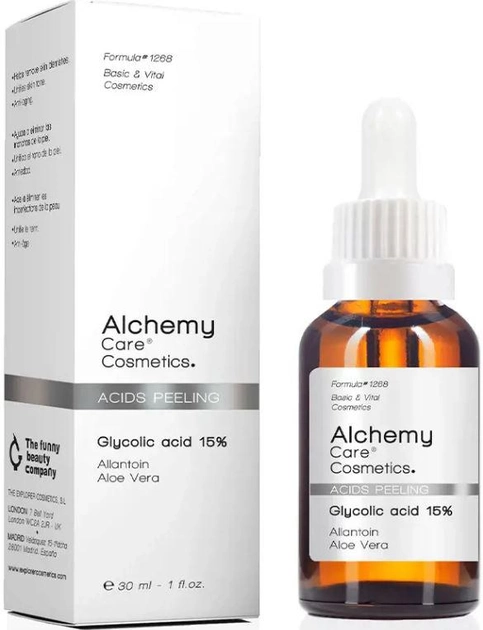 Serum do twarzy Alchemy Care Cosmetics Acids Peeling Glycolic Acid 15 30 ml (8436587022272) - obraz 1