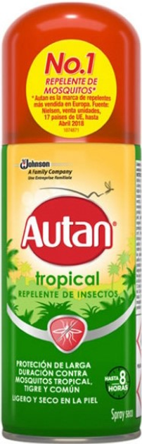 Спрей від комарів Autan Tropical Dry 100 мл (8470001665515) - зображення 1