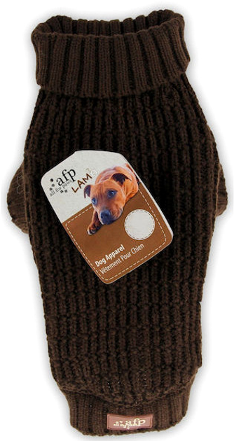 Светр All For Paws Knitted Dog Sweater Fishermans M 30.5 см Brown (0847922052904) - зображення 1