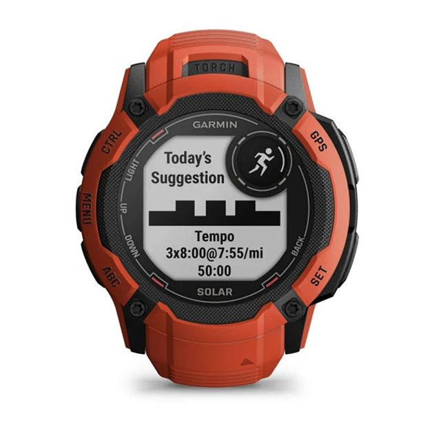 Смарт-годинник Garmin Instinct 2X Solar 50 mm Flame Red (010-02805-01) - зображення 6