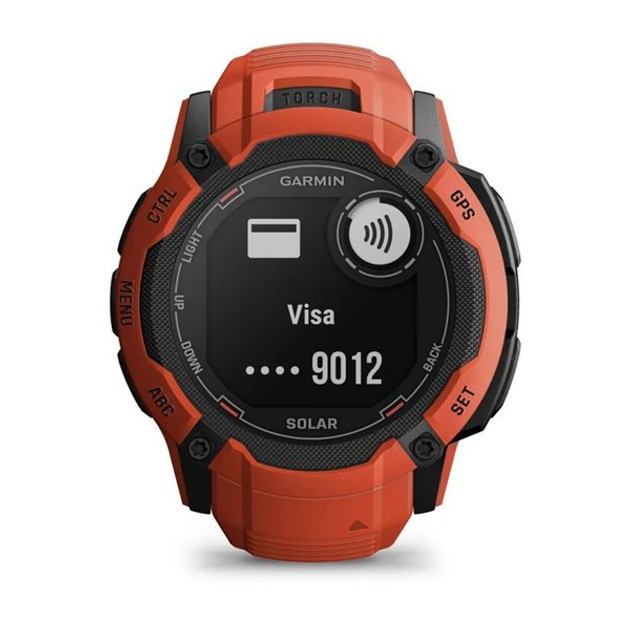 Смарт-годинник Garmin Instinct 2X Solar 50 mm Flame Red (010-02805-01) - зображення 8