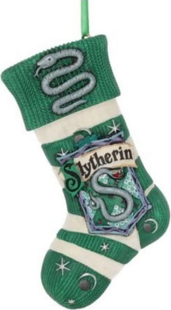 Ялинкова прикраса Nemesis Now Гаррі Поттер Різдвяна шкарпетка Слізерін (801269143527) - зображення 1