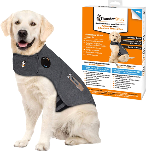 Розслаблююча жилетка для собак відчуваючих стрес ThunderShirt Compression shirt XL Grey (3411113088217) - зображення 2