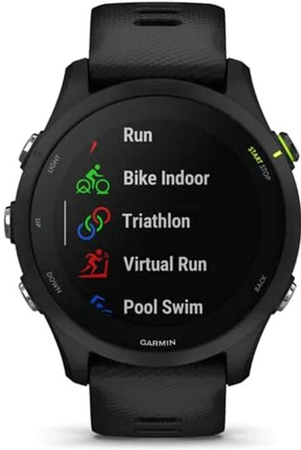 Smartwatch Garmin Forerunner 255 Music 46 mm Czarny (010-02641-30) - obraz 4