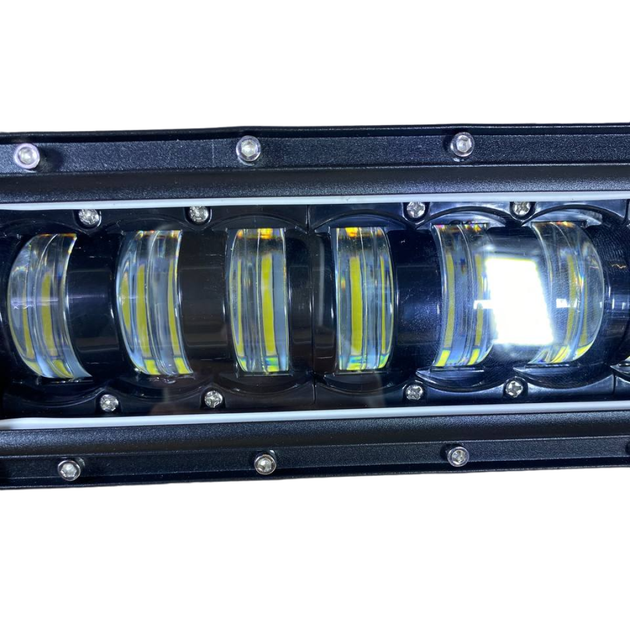Светодиодная LED лед балка ближний + дальний свет с четкой СТГ 120W 36СМ 120ВТ (светодиоды 10w х 12шт) - изображение 4