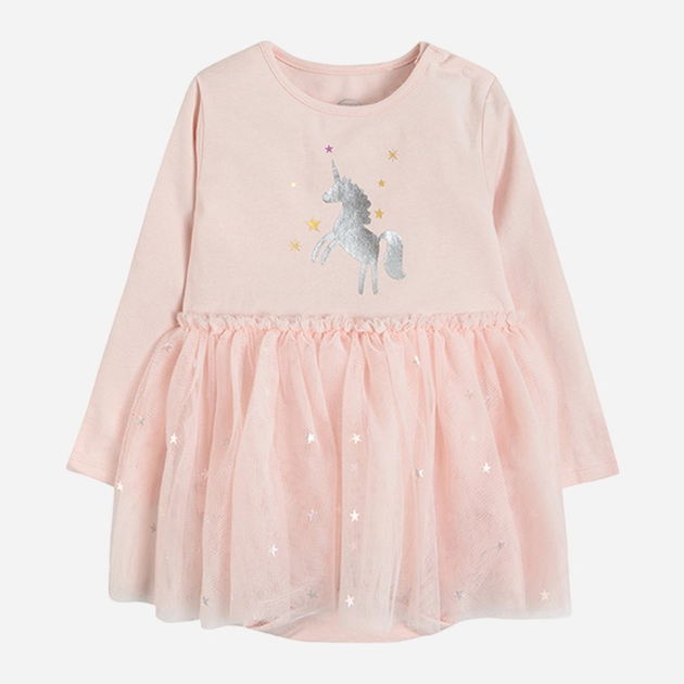 Дитяче боді-сукня для новонароджених Cool Club CCG2302180 68 см Світло-рожеве (5903977048387) - зображення 1