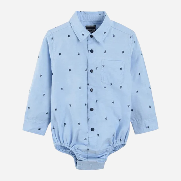Дитяче боді-рубашка для хлопчика Cool Club CCB2401543 92 см Світло-блакитне (5903977262233) - зображення 1