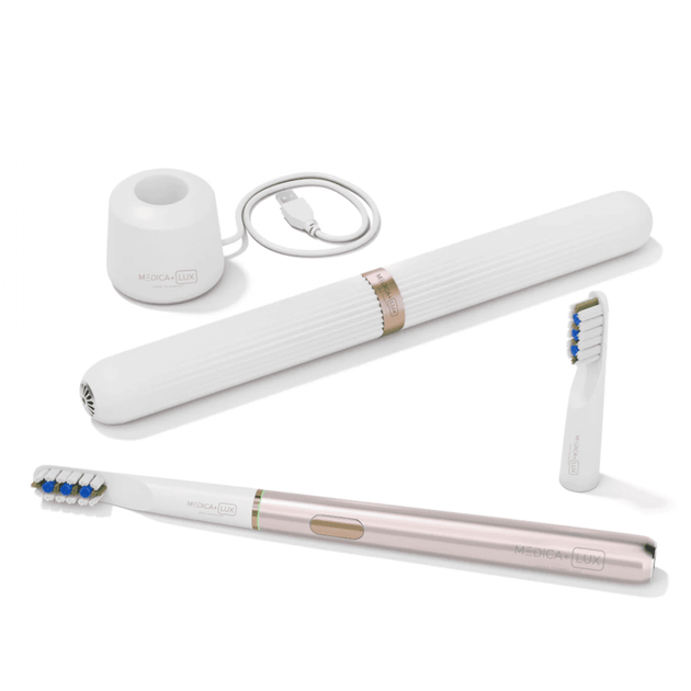 Відбілююча звукова зубна щітка MEDICA+ LUX 10Х Portable (Rose Gold) (Japan) - изображение 2