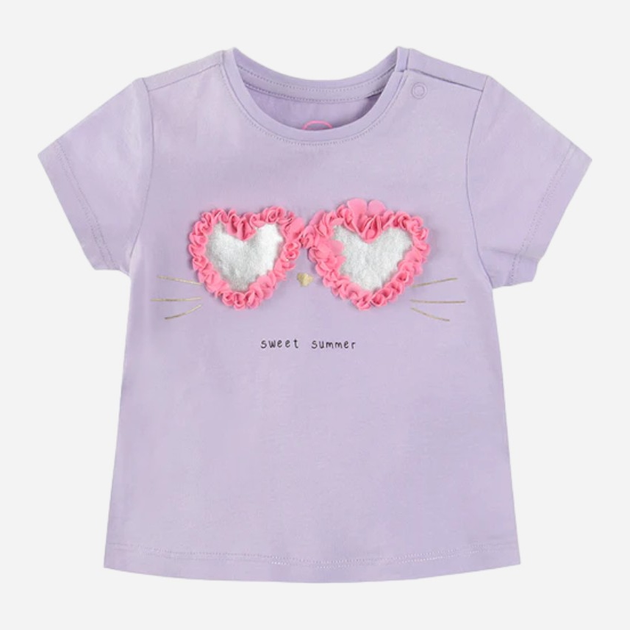 Koszulka dziecięca dla dziewczynki Cool Club CCG2402158 74 cm Jasnofioletowa (5903977258502) - obraz 1
