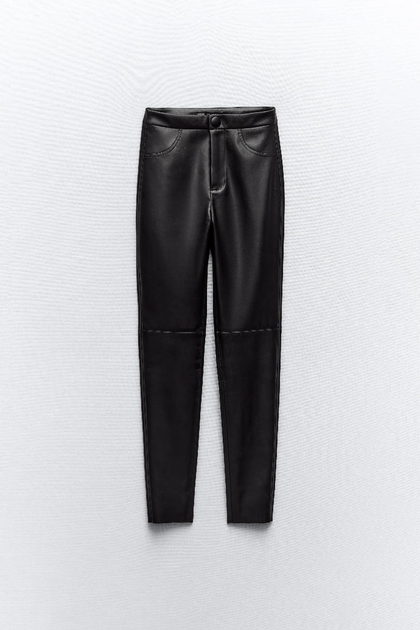 Легінси з еко-шкіри Zara XS чорний 8372/278/800 – Брендовая
