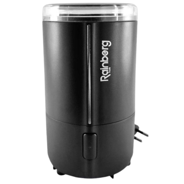 Кофемолка роторная измельчитель для кофе и специй Rainberg RB-302 роторная импульсная 50грамм 300W Черный - изображение 6