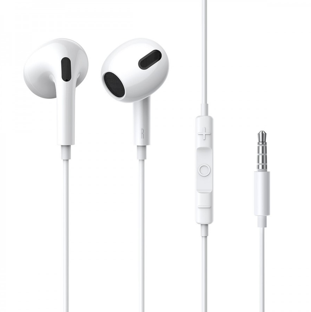 Наушники Baseus Encok 3.5mm lateral in-ear Wired Earphone H17 White - Фото 1 Наушники Baseus Encok 3.5mm lateral in-ear Wired Earphone H17 White - изображение 1