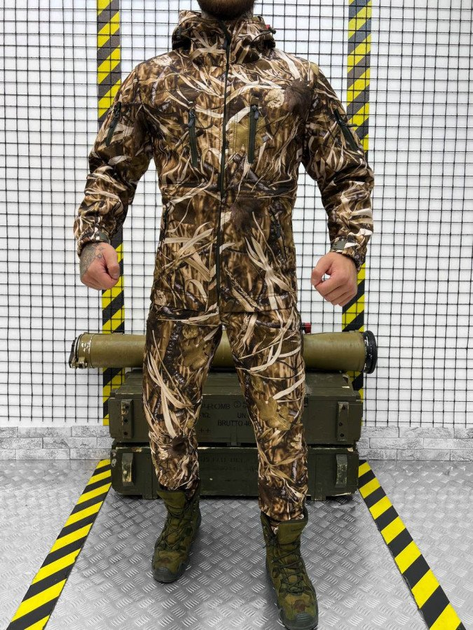 Тактичний маскувальний костюм софтшол softshell reeds 0 XL - зображення 1