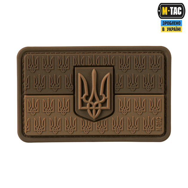 M-Tac нашивка прапор України з гербом рельєфний PVC Coyote - изображение 1