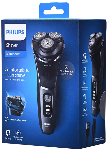 Електробритва Philips Series 3000 S3343/13 Black - зображення 10