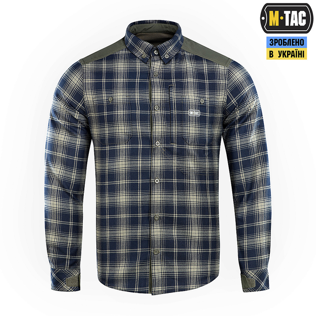 M-Tac сорочка Redneck Shirt Olive/Navy Blue L/L - зображення 2