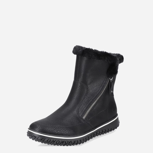 Жіночі зимові черевики Rieker RIEZ4281-00 37 Чорні (4060596809070) - зображення 3