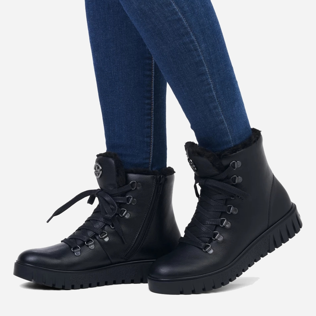 Жіночі зимові черевики Rieker RIEY3432-00 40 Чорні (4061811007677) - зображення 2