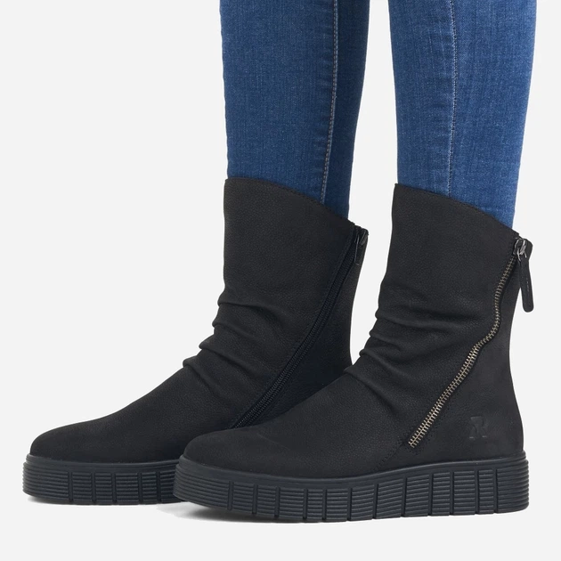 Жіночі ботильйони Rieker REVW1063-00 36 Чорні (4061811124763) - зображення 8