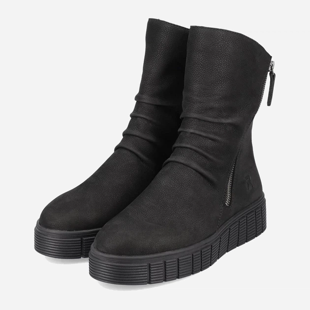 Жіночі ботильйони Rieker REVW1063-00 38 Чорні (4061811124787) - зображення 3