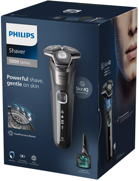 Golarka Philips Series 5000 S5887/50 Szary karbon - obraz 6