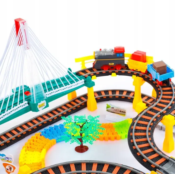 Електрична залізниця з гоночною трасою 2в1 Kinderplay KP0635 - зображення 5