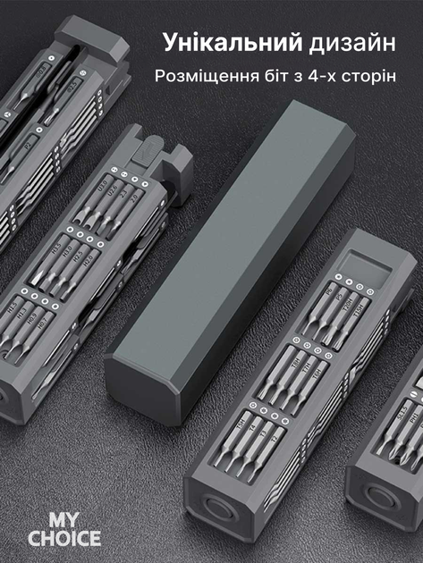 Набор магнитных прецизионных отверток для точных работ и ремонта Magnetic 45 в 1 - Биты S2 - изображение 3