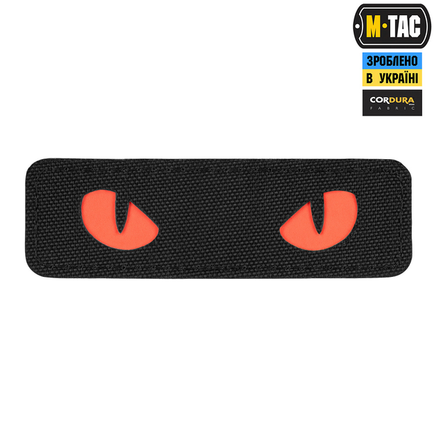 M-Tac нашивка Cat Eyes Laser Cut Black/Red/GID - зображення 1