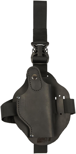 Кобура стегнова Ammo Key ILLEGIBLE-1 S Glock17 Black Hydrofob - зображення 1
