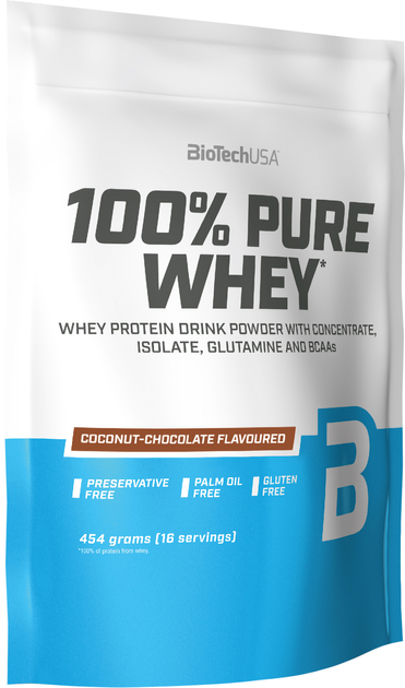 Протеїн Biotech 100% Pure Whey 454 г Кокос-шоколад (5999076238361) - зображення 1