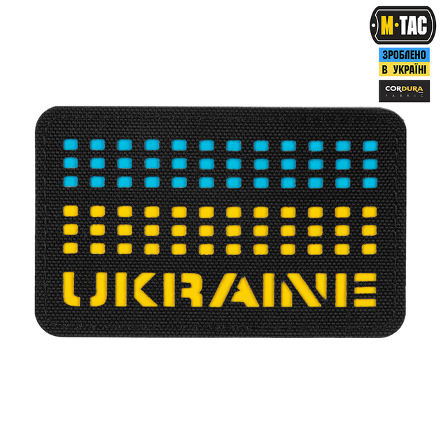 Нашивка M-Tac Ukraine Laser Cut Black/Yellow/Blue/GID - зображення 1