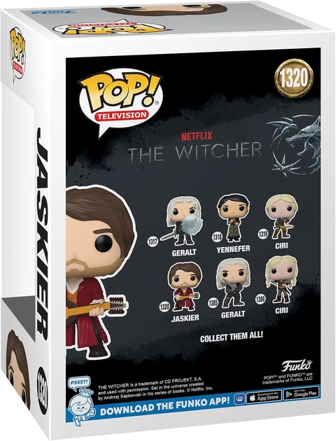Фігурка Фанко Любисток Відьмак №1320 Witcher Jaskier with Chase Funko 67425 - Фото 3 Фігурка Фанко Любисток Відьмак №1320 Witcher Jaskier with Chase Funko 67425 - зображення 3