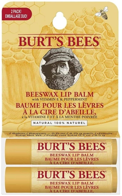 Balsam do ust Burt's Bees Beeswax 2 x 8.5 g (0792850908444) - obraz 1