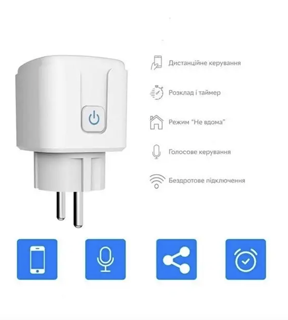 Розумна розетка ZigBee 20 A з функцією контролю потужності та таймером - Фото 3 Розумна розетка ZigBee 20 A з функцією контролю потужності та таймером - зображення 3