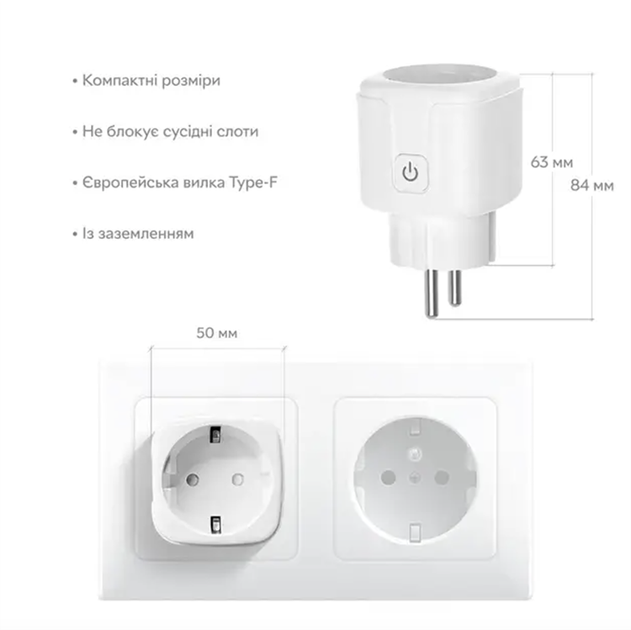 Розумна розетка ZigBee 20 A з функцією контролю потужності та таймером - Фото 4 Розумна розетка ZigBee 20 A з функцією контролю потужності та таймером - зображення 4