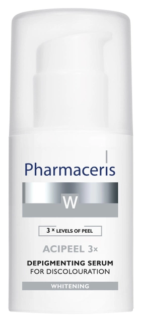 Serum na noc do depigmentacji skóry Pharmaceris W Acipeel na przebarwienia 3x30 ml (5900717147515) - obraz 1